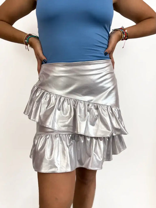 Textura brillante de la Vigo Skirt, faldas elegantes para brillar