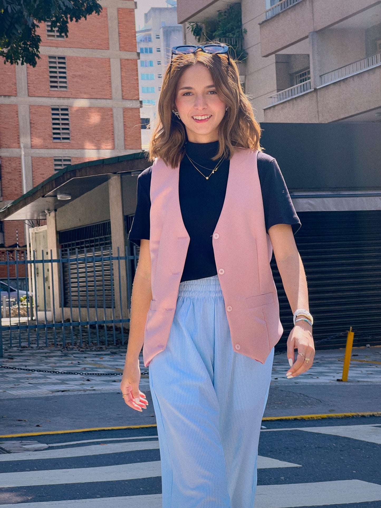 Blue Striped Pant
