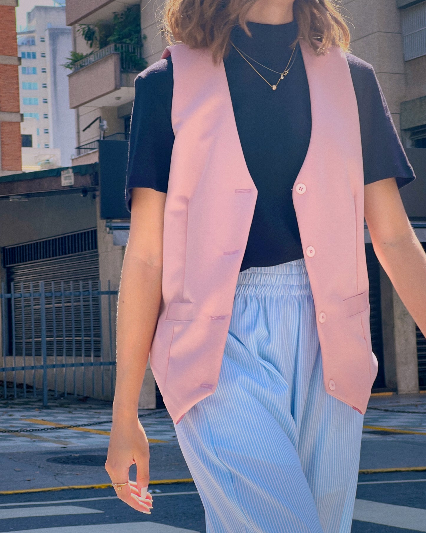 Blue Striped Pant