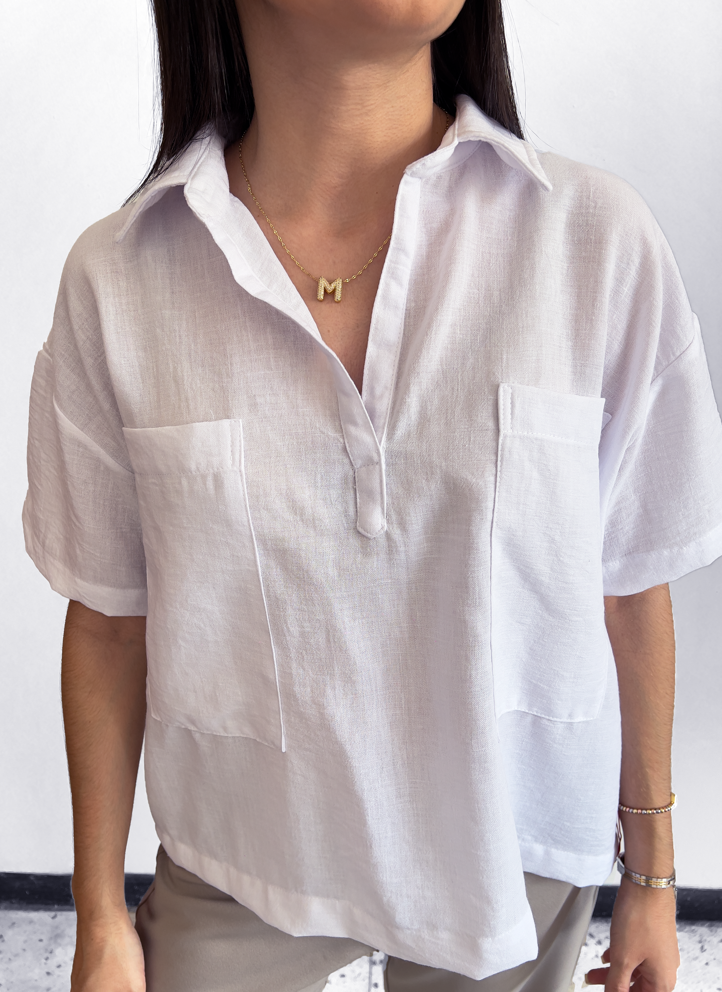 Crop Linen Shirt