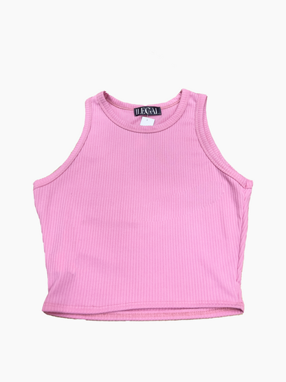 Crop Top Cuello Redondo