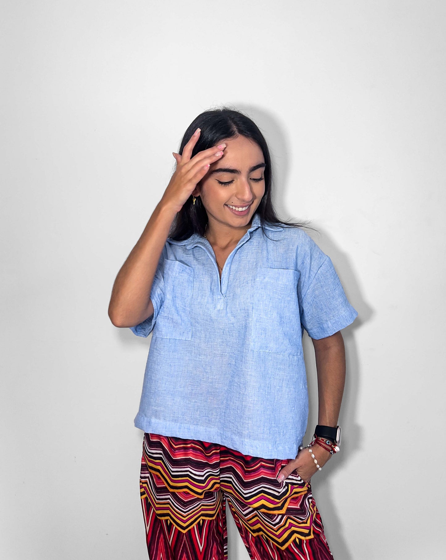 Crop Linen Shirt