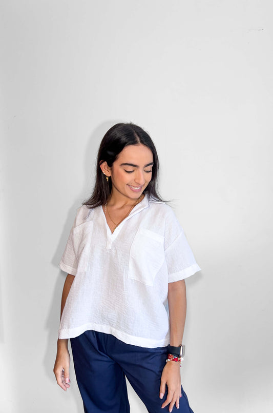 Crop Linen Shirt