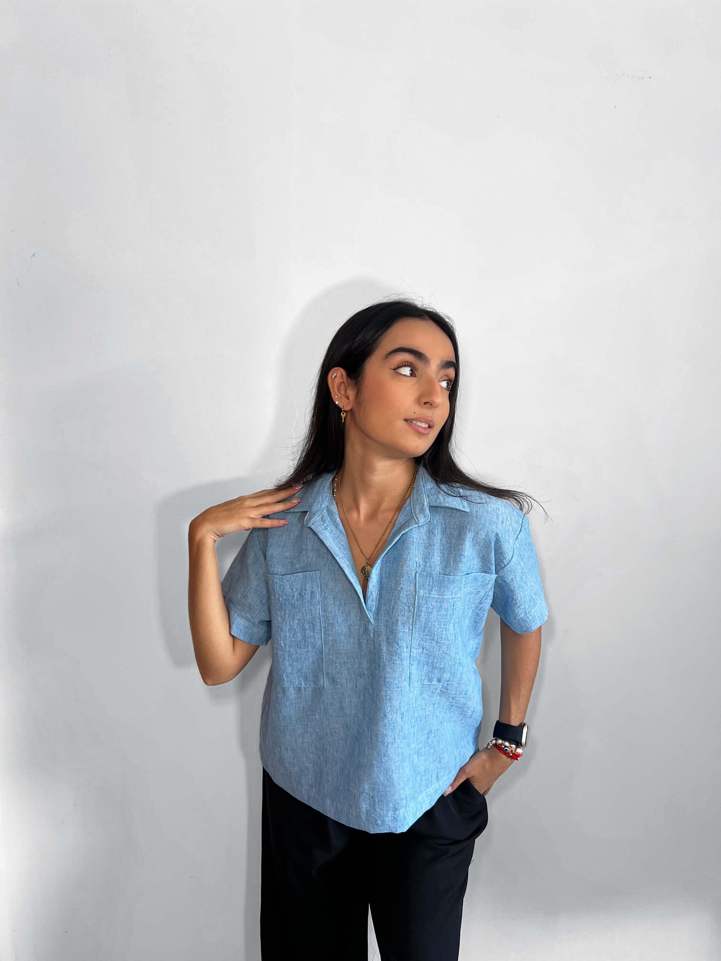 Crop Linen Shirt