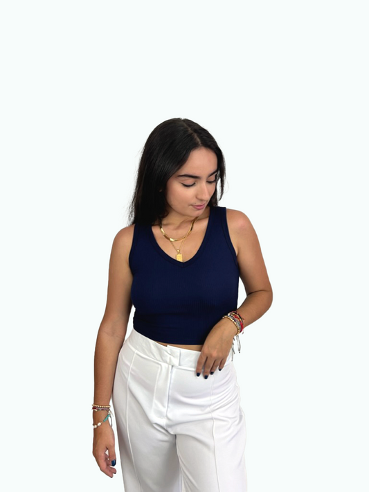 Crop Top Cuello V