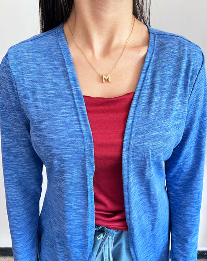 Maxi Cardigan Azul