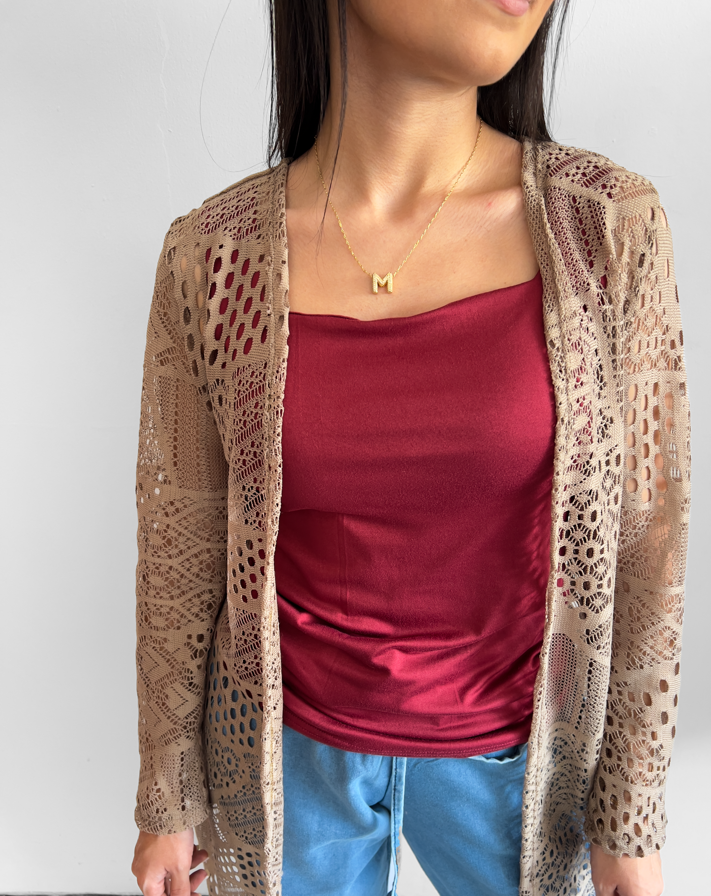 Maxi Cardigan Encaje